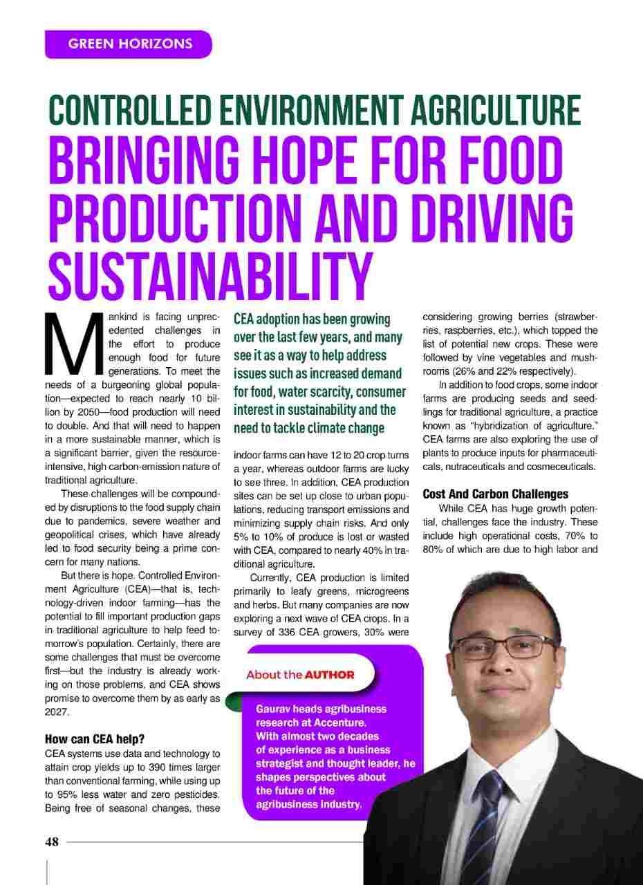 Bringing Hope for Food Production and Driving Sustainability 